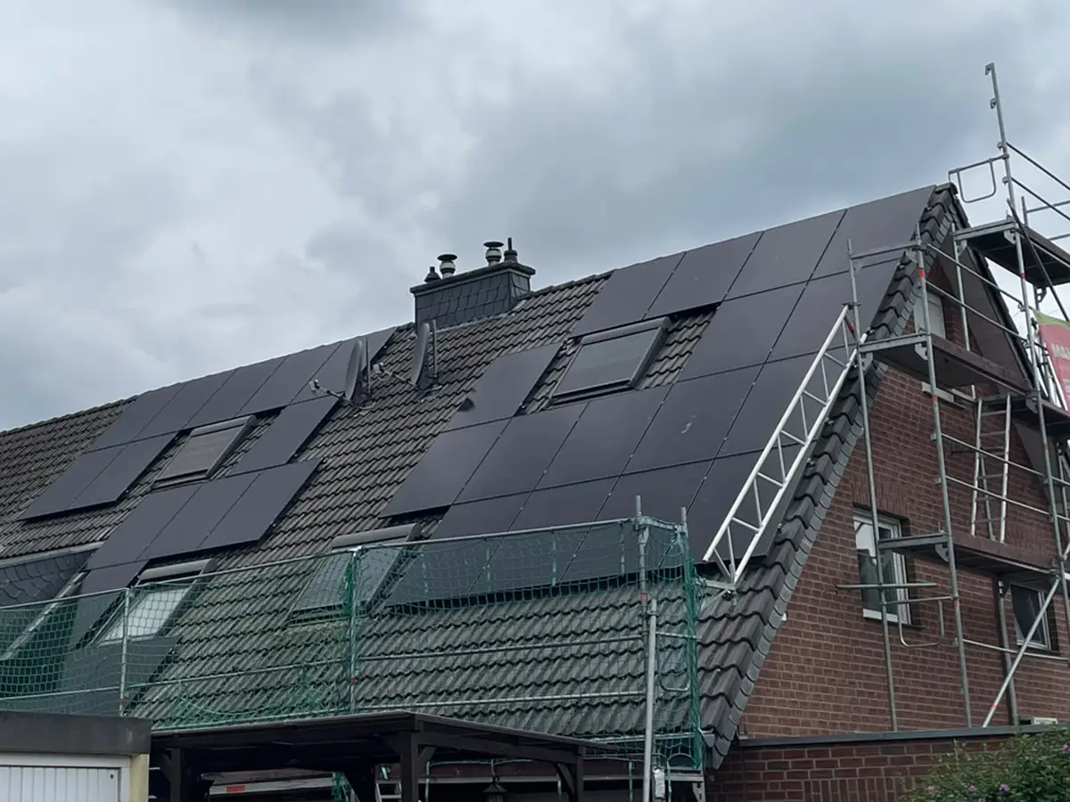Photovoltaikanlage auf einem Wohnhaus in Marl